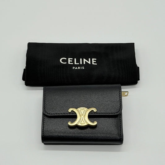 セリーヌ CELINE トリオンフ 三つ折り財布 ブラック