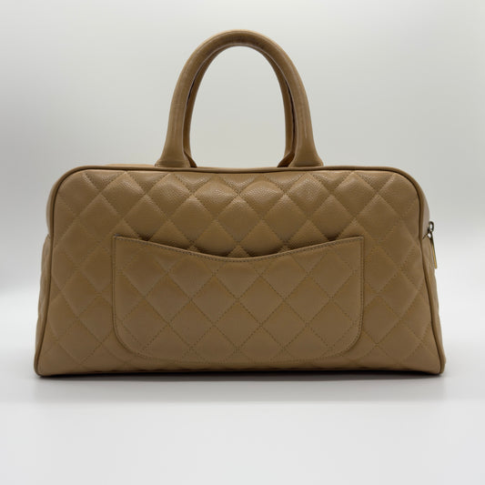 シャネル マトラッセ ミニボストン キャビアスキン ベージュ CHANEL